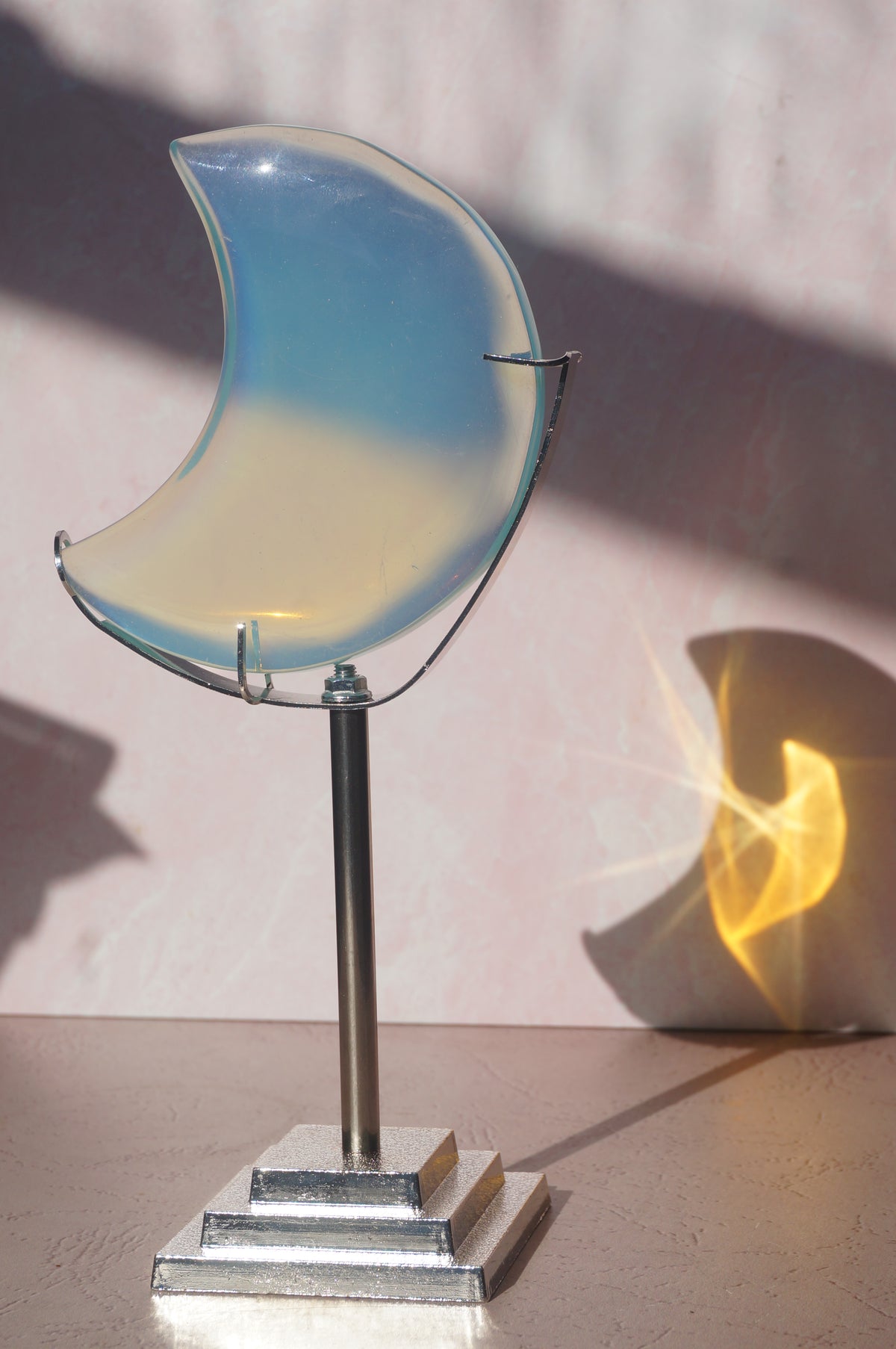 Opalite Moon on Stand
