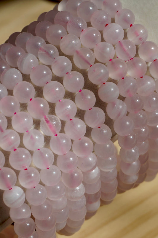 Pink Calcite Beaded Bracelet