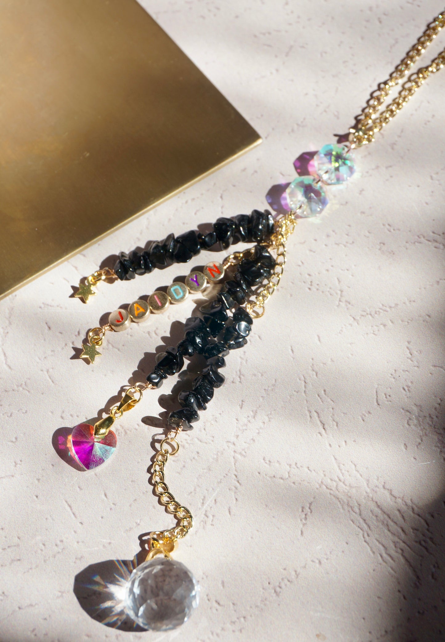 Custom Mini Crystal Suncatcher (Gold)
