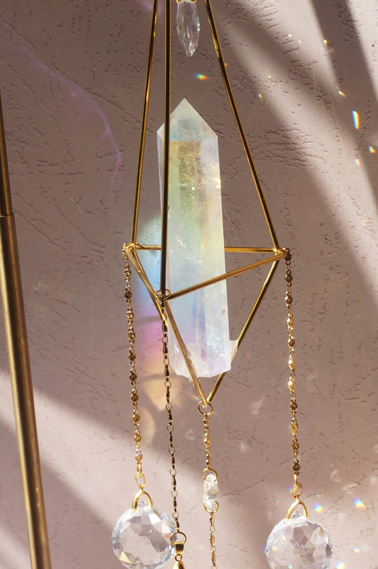 Angel Aura Quartz Suncatcher