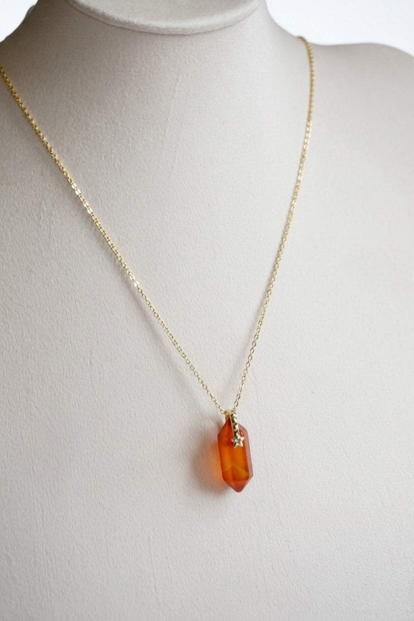 Carnelian Point Necklace