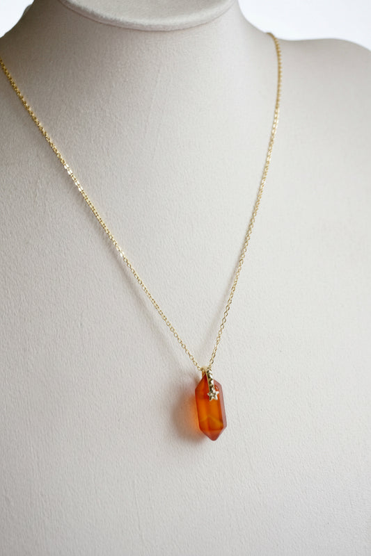 Carnelian Point Necklace