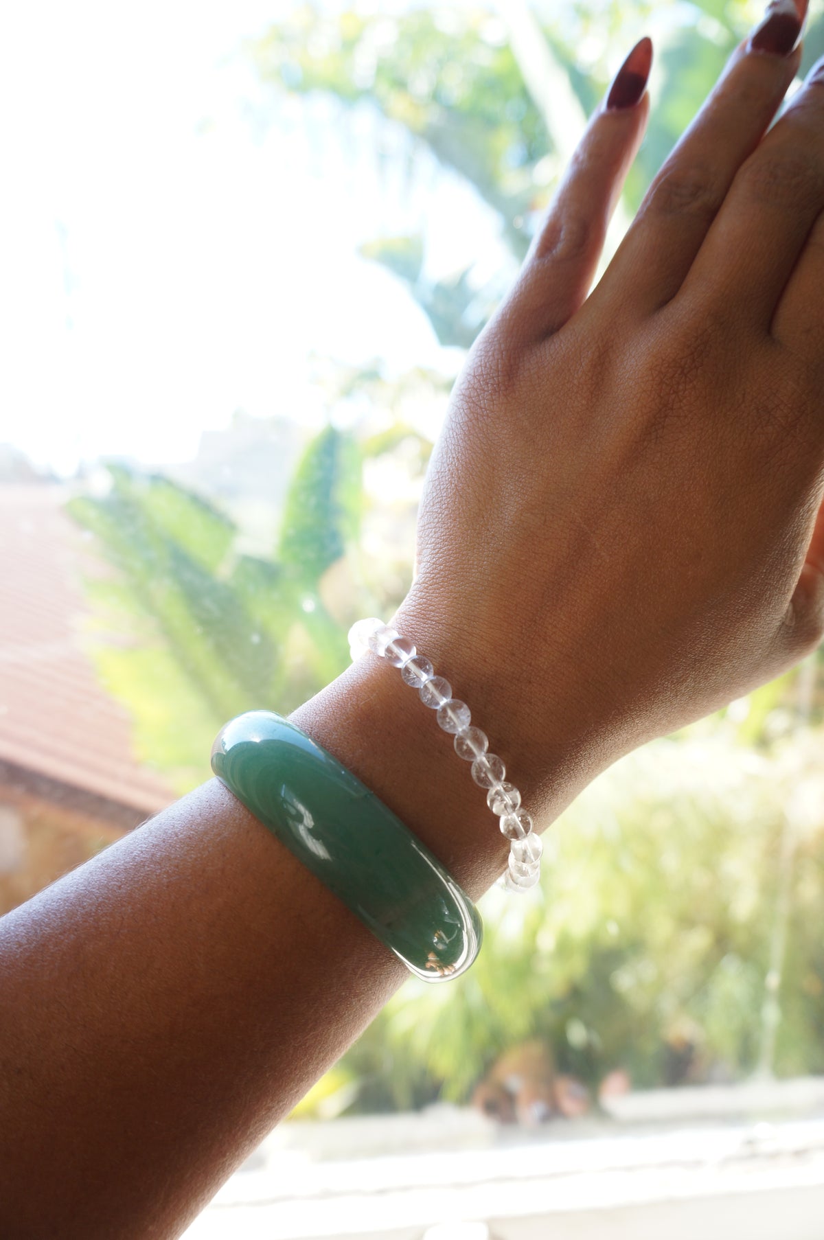 Clear Quartz Beaded Bracelet