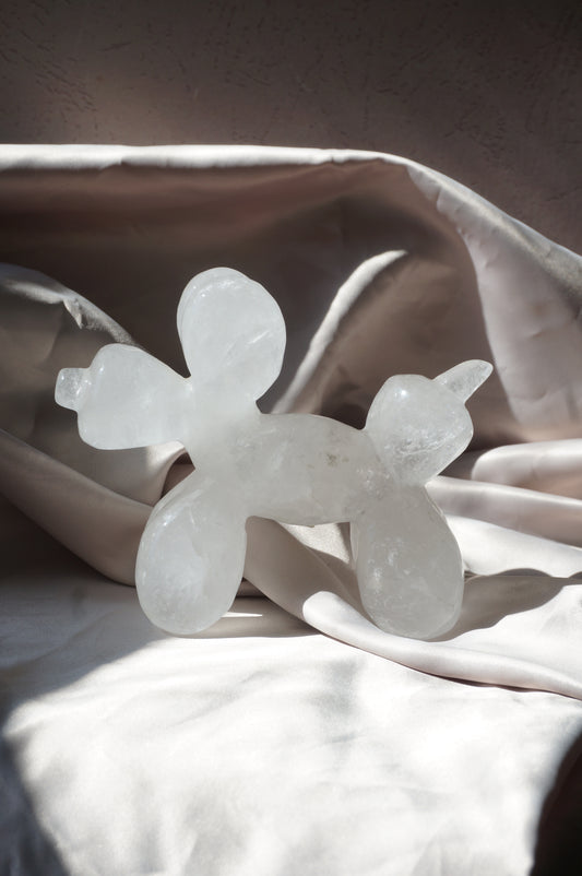 Clear Quartz Balloon Dog