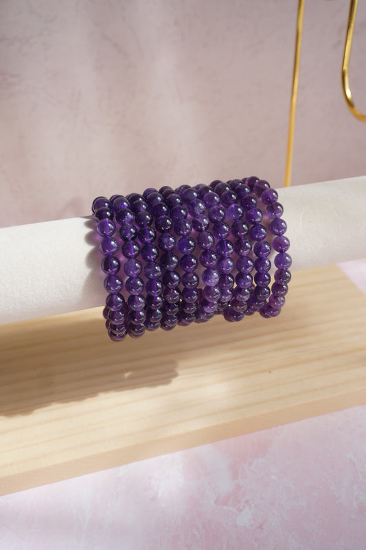 Amethyst Beaded Bracelet