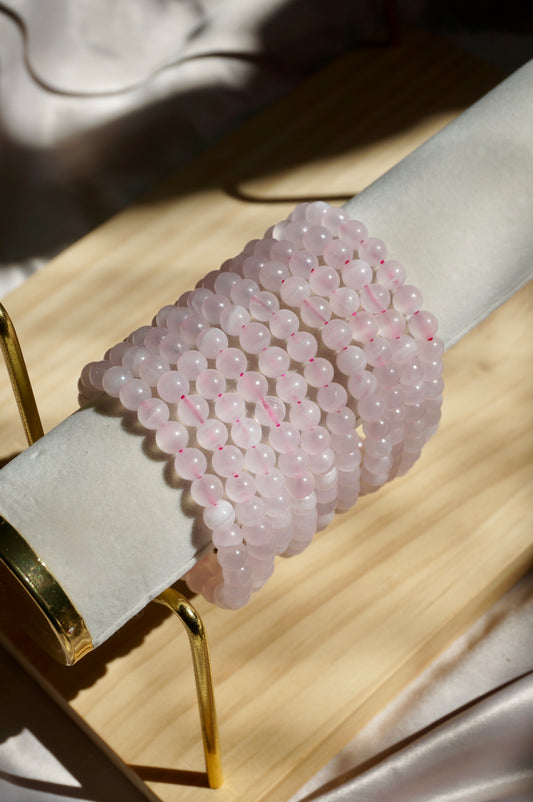 Pink Calcite Beaded Bracelet