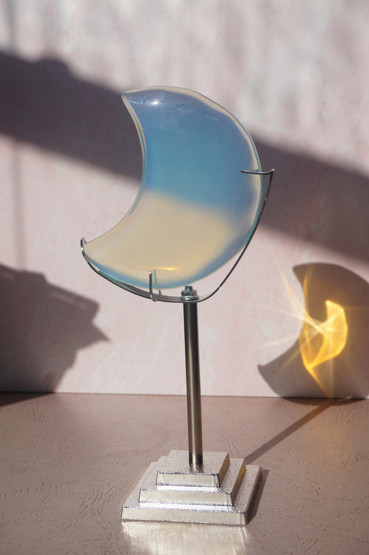 Opalite Moon on Stand