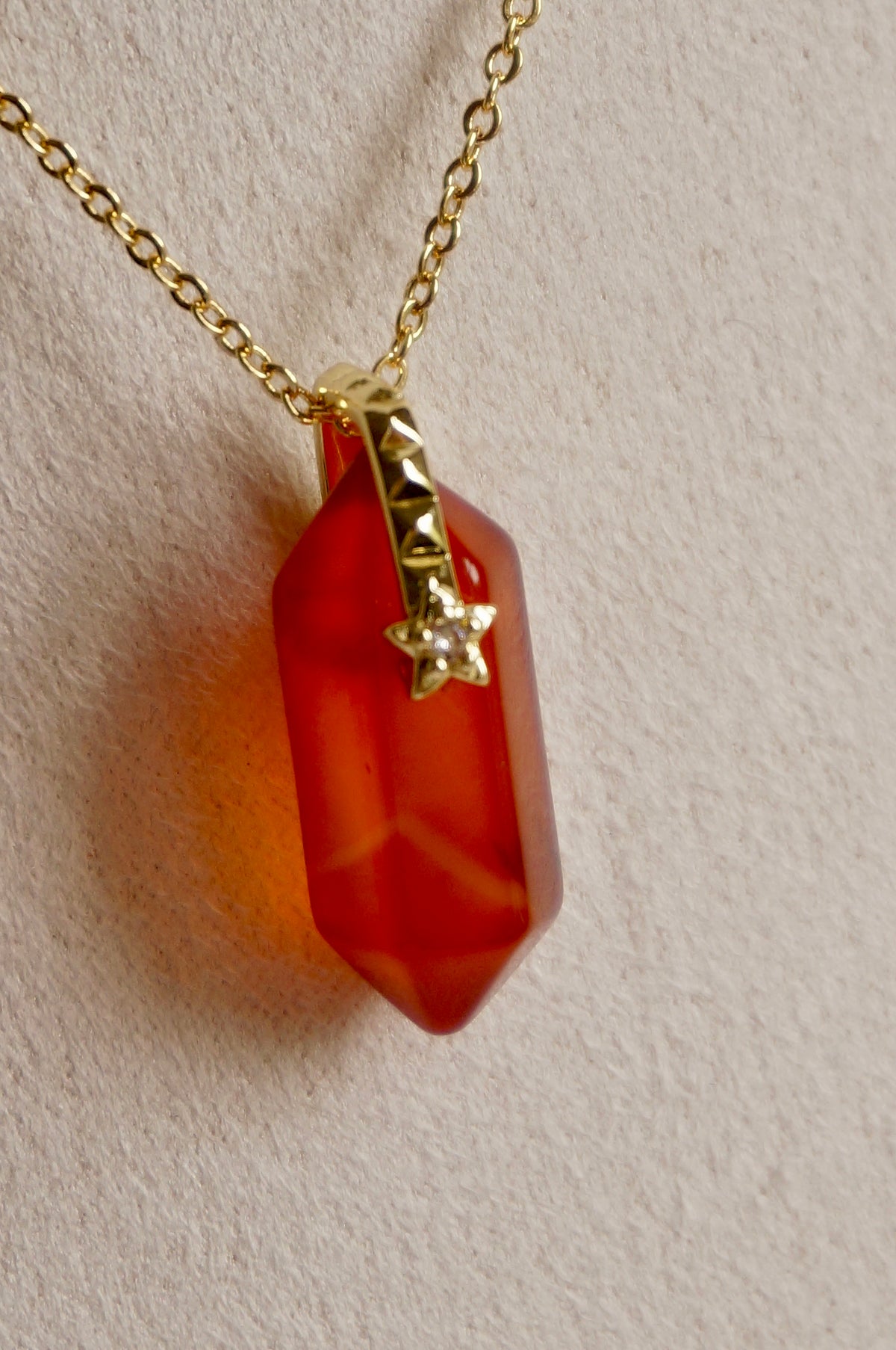 Carnelian Point Necklace