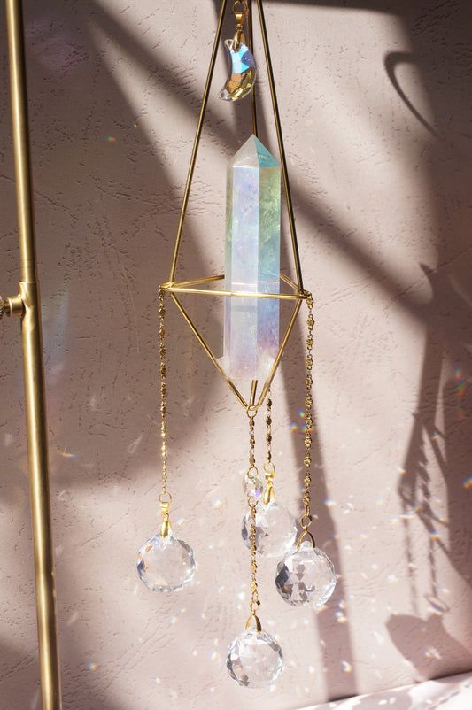 Angel Aura Quartz Suncatcher