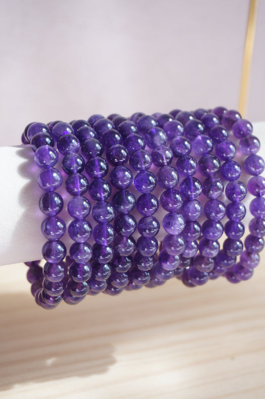 Amethyst Beaded Bracelet