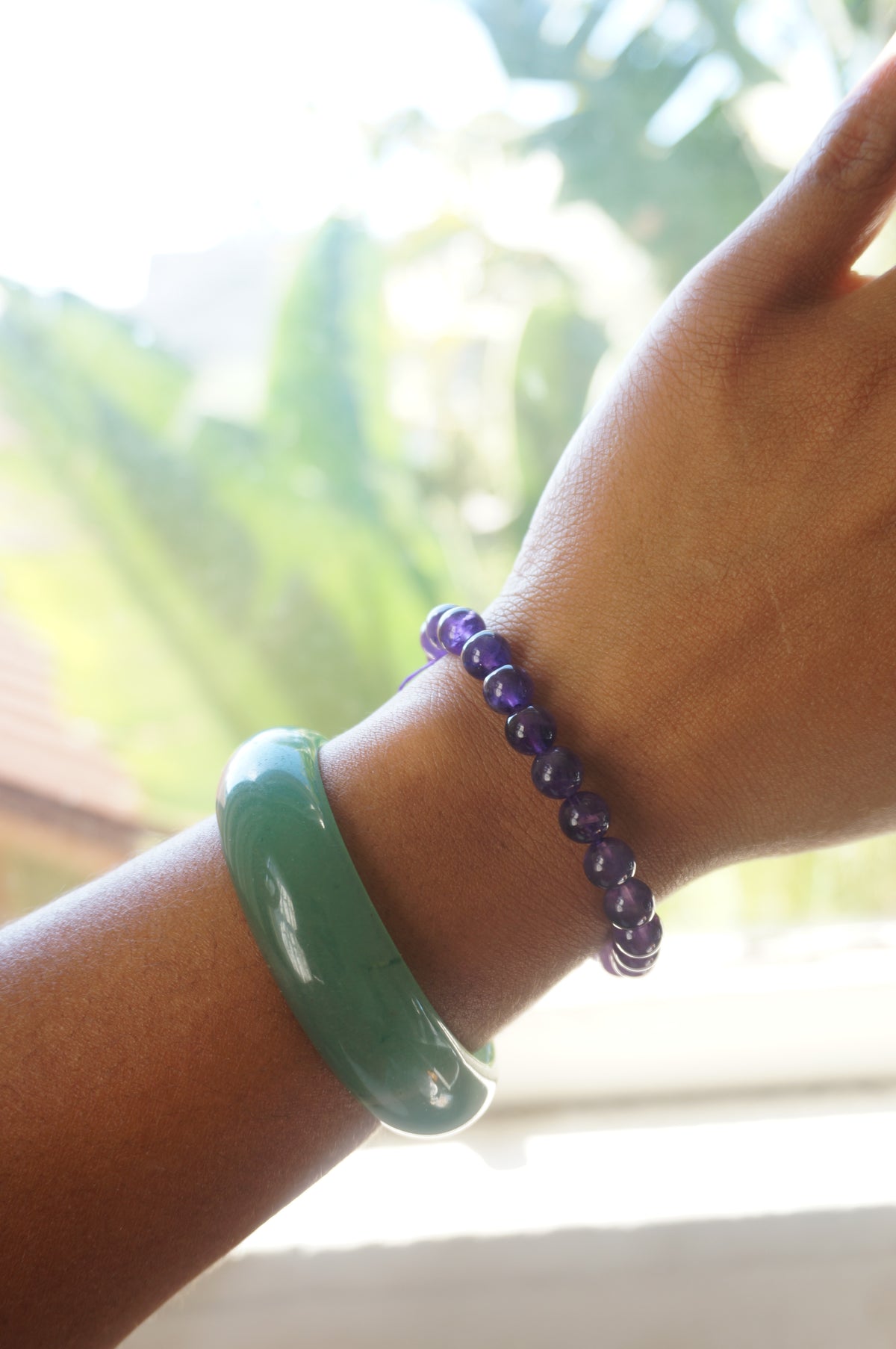 Amethyst Beaded Bracelet