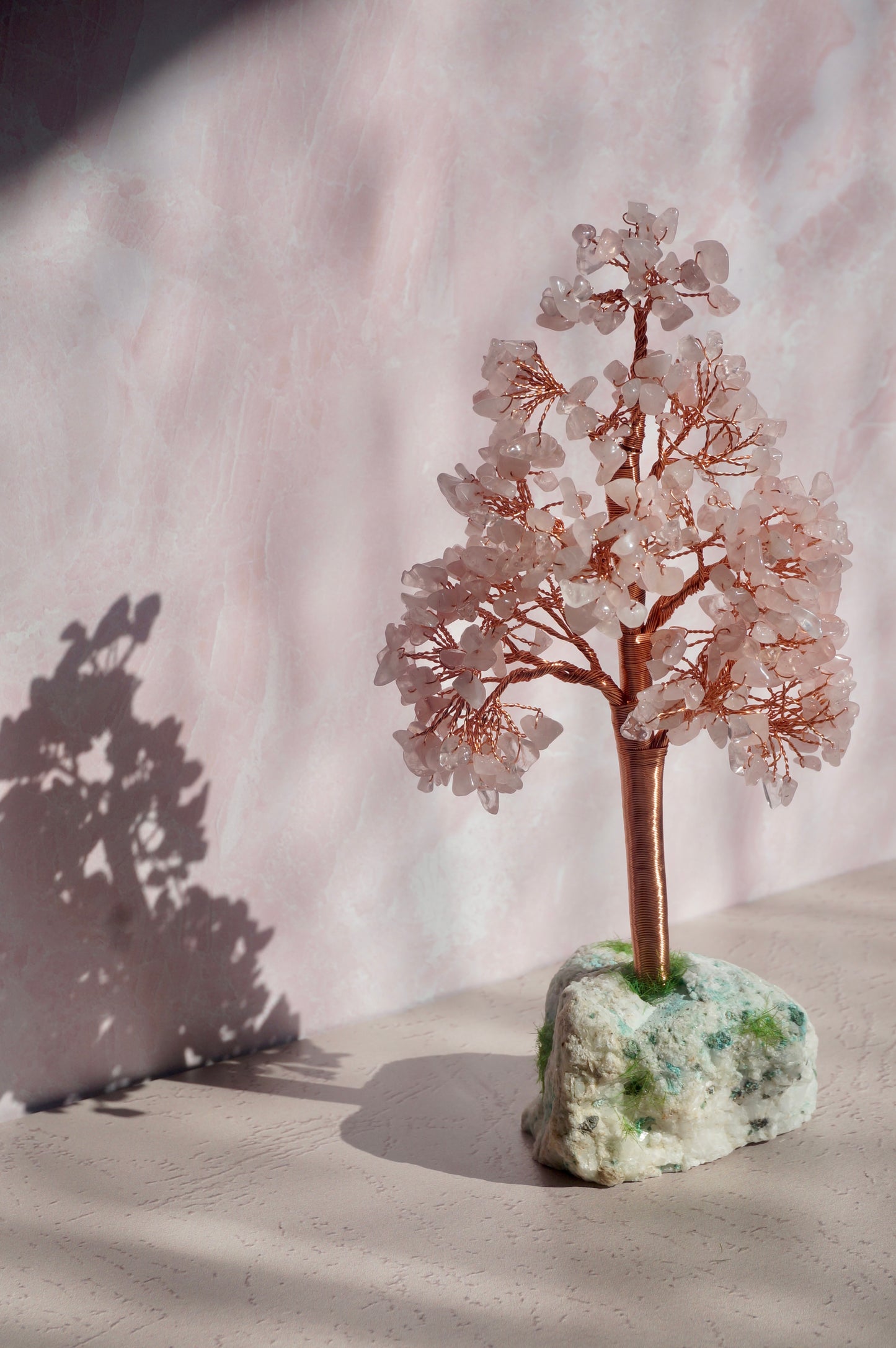 Rose Quartz Gemstone Tree of Life