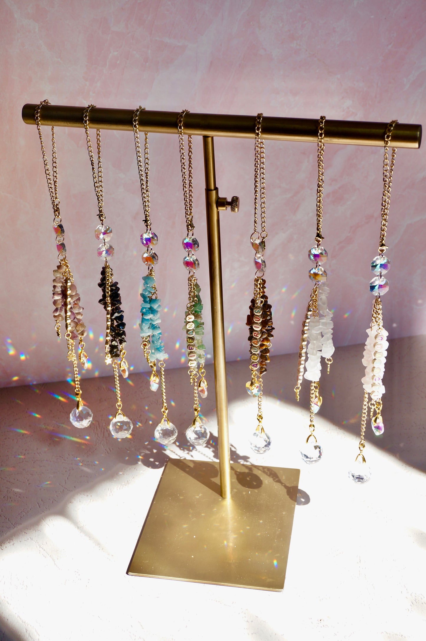 Custom Mini Crystal Suncatcher (Gold)