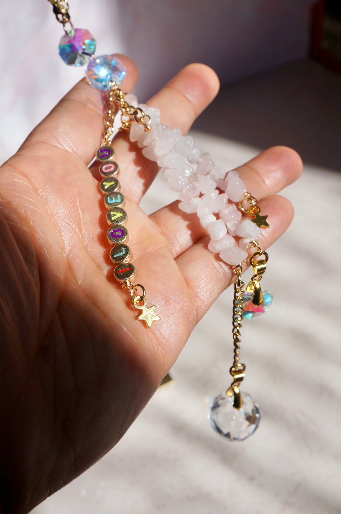 Custom Mini Crystal Suncatcher (Gold)