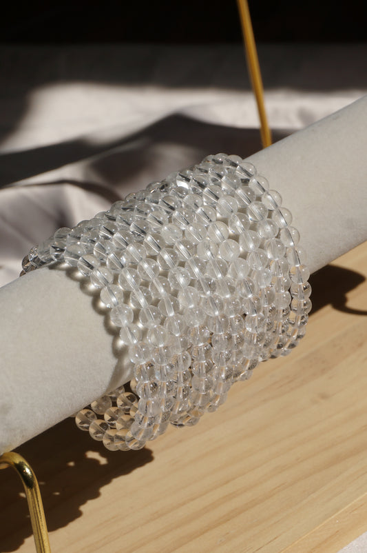 Clear Quartz Beaded Bracelet