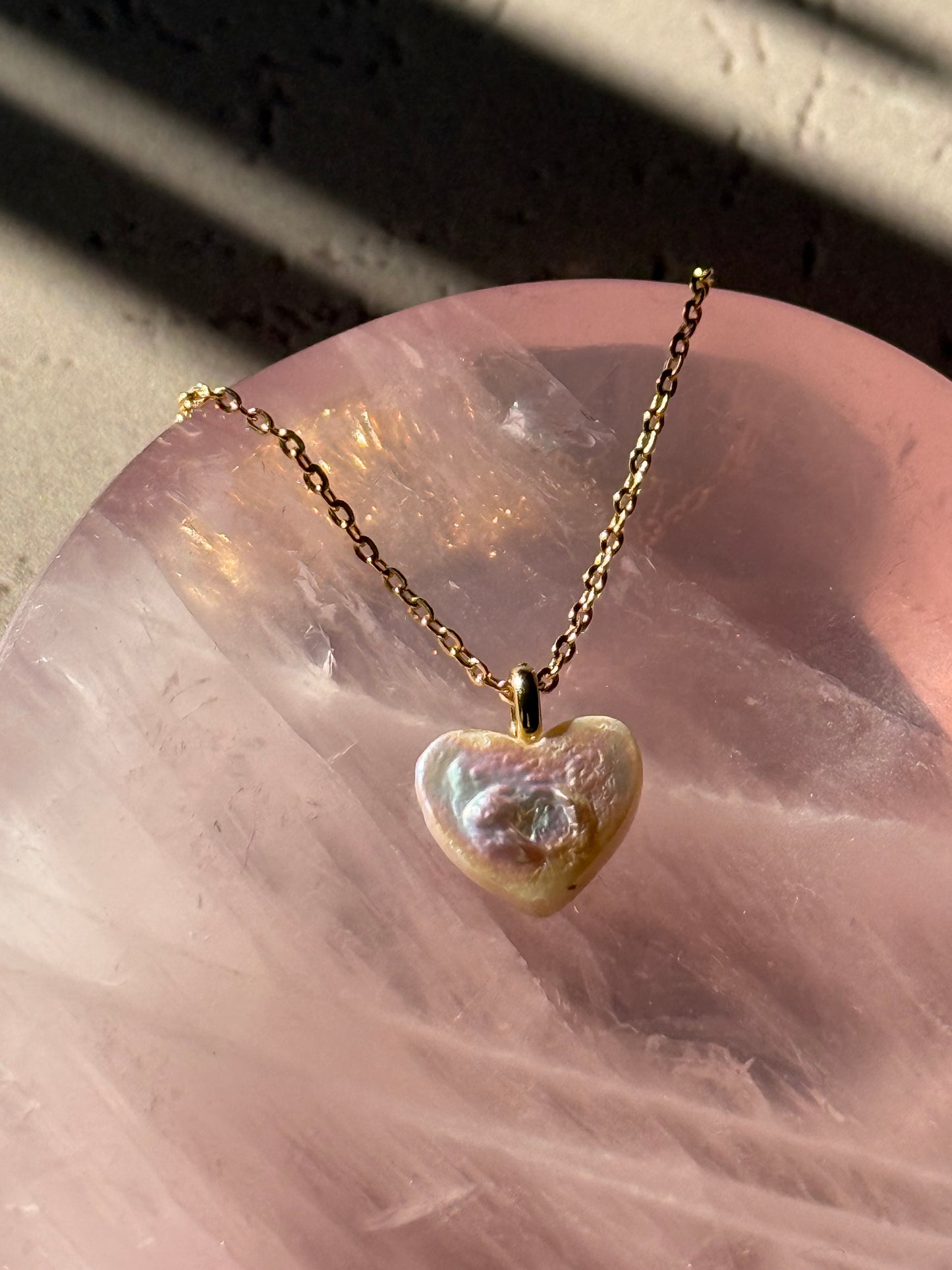 Freshwater Pearl Heart Necklace