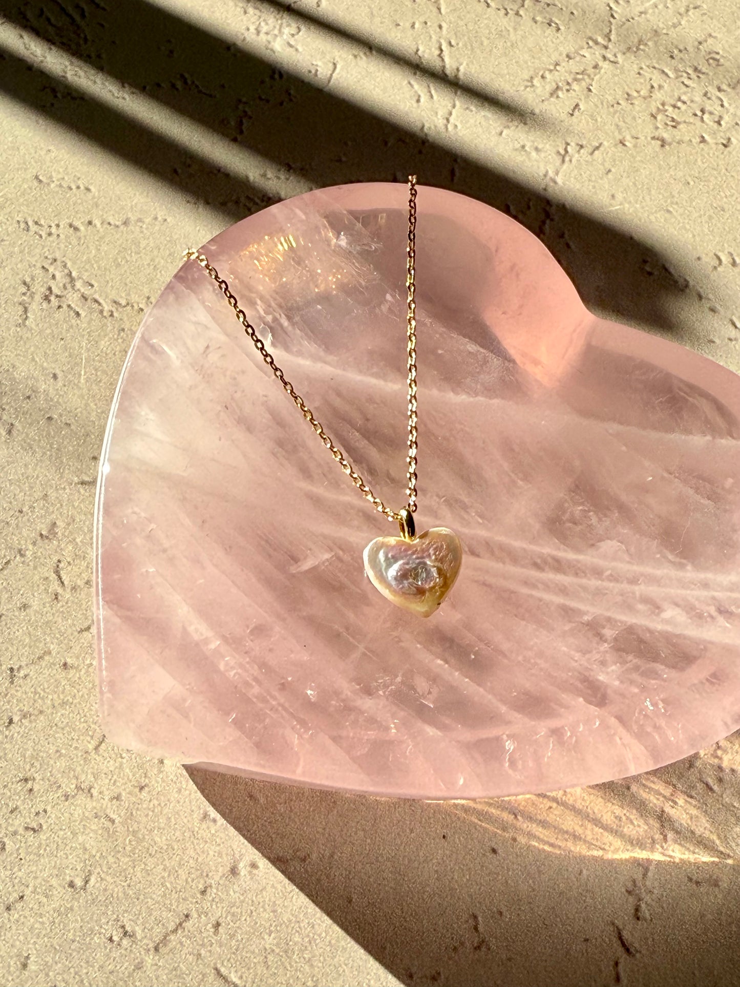 Freshwater Pearl Heart Necklace