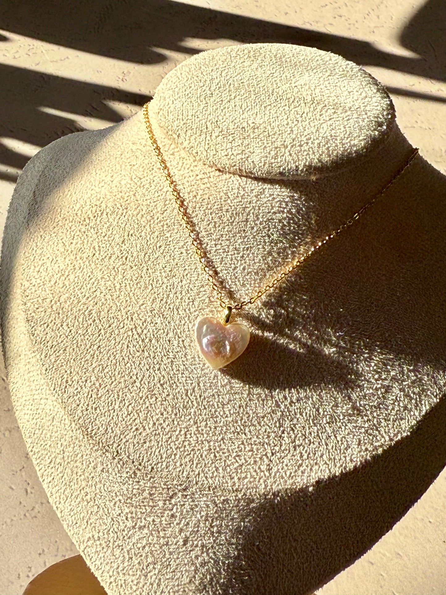 Freshwater Pearl Heart Necklace