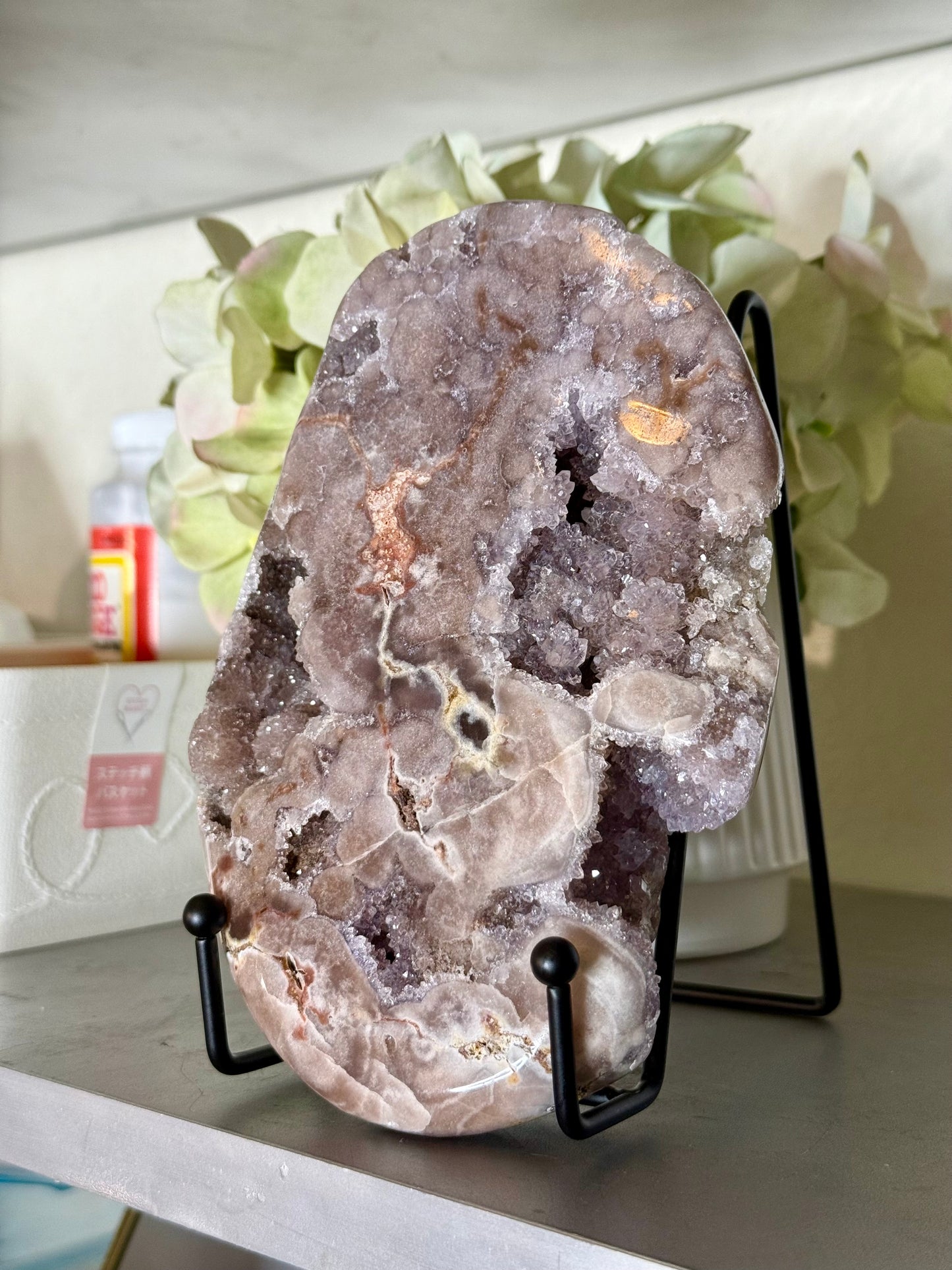 Druzy Pink Amethyst Slab