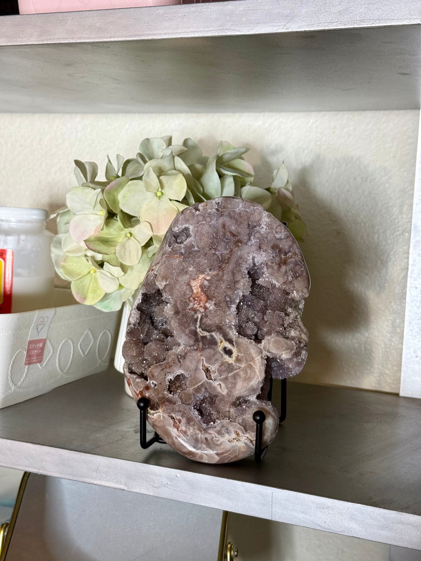 Druzy Pink Amethyst Slab