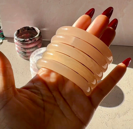 Pink Chalcedony Bangle