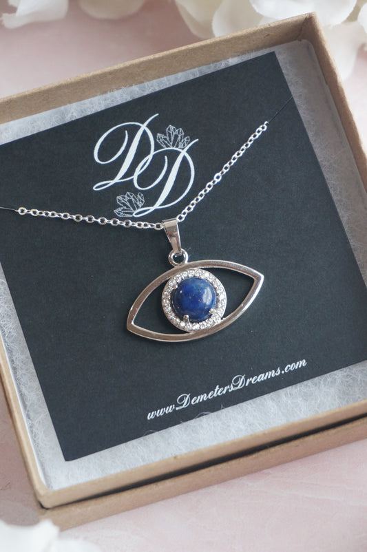 Lapis Lazuli "Evil Eye" Necklace