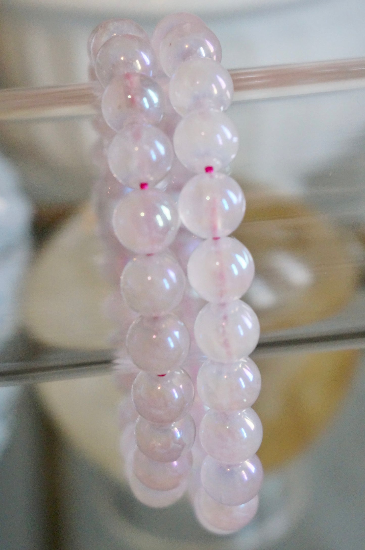 Aura Rose Quartz Bracelet 7mm