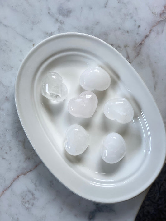 Puffy Clear Quartz Heart