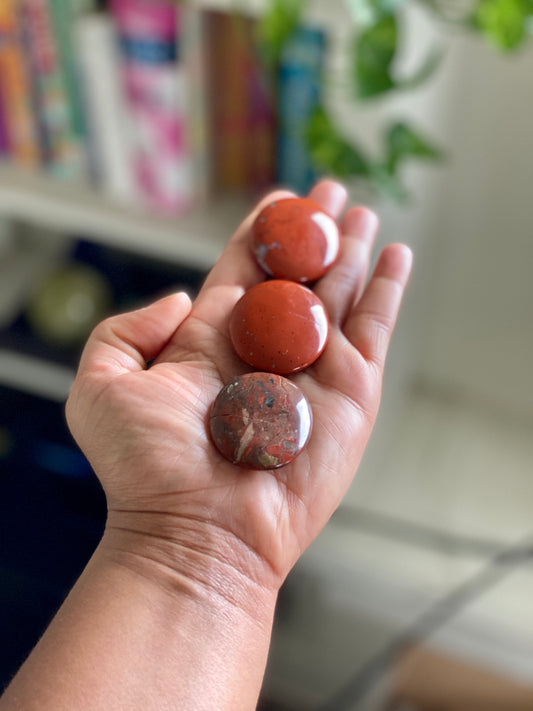 Red Jasper Palm Stone